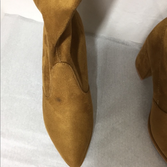 Sold- Tie Back Over The Knee Block Heel Boots - Picture 6 of 8